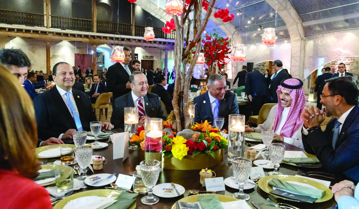 Prince Faisal bin Farhan participates the opening ceremony of the 9th Summit of Heads of State and Government of the Association of Caribbean States at the Guatemala National Museum of Art. (Supplied)