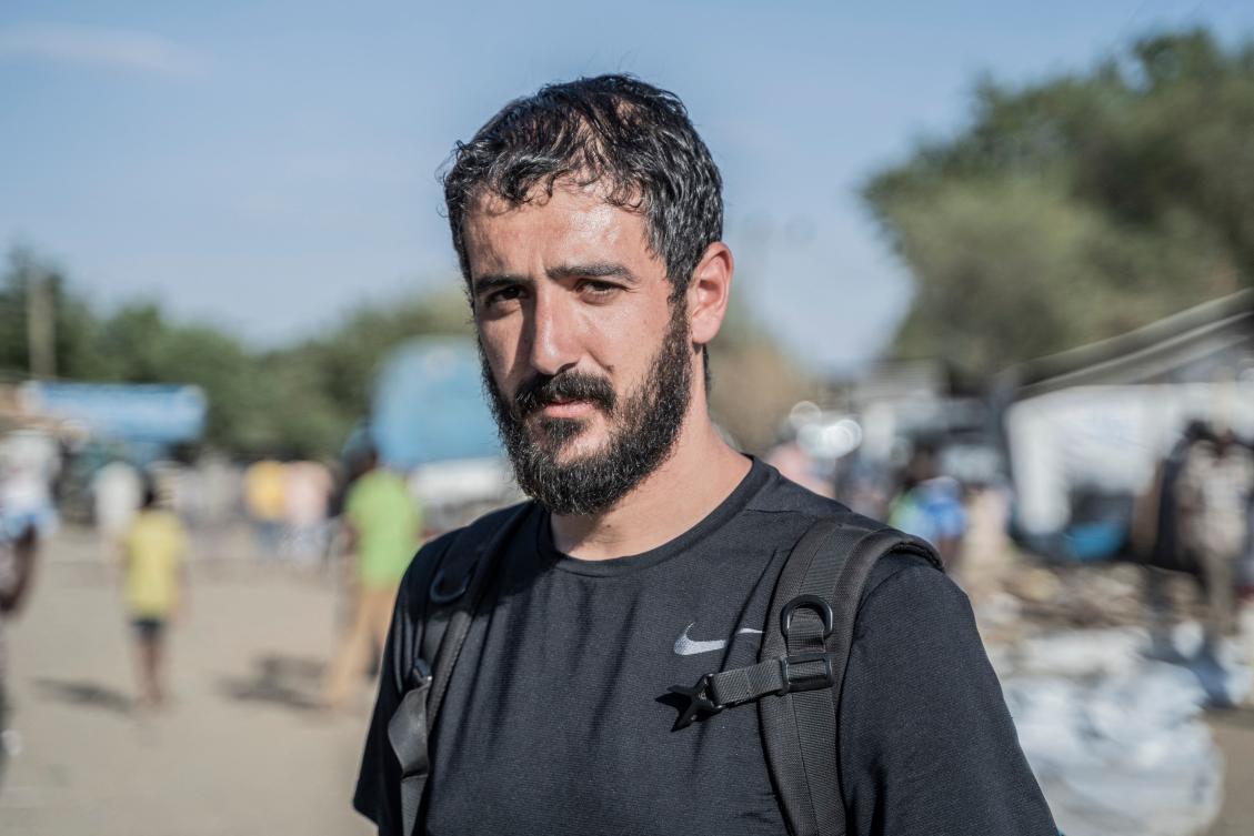 Seven years ago, Salam Kanhoush fled Syria and found refuge in Sudan. But the fighting that broke out in Khartoum last month has once again forced him into exile. (AFP)