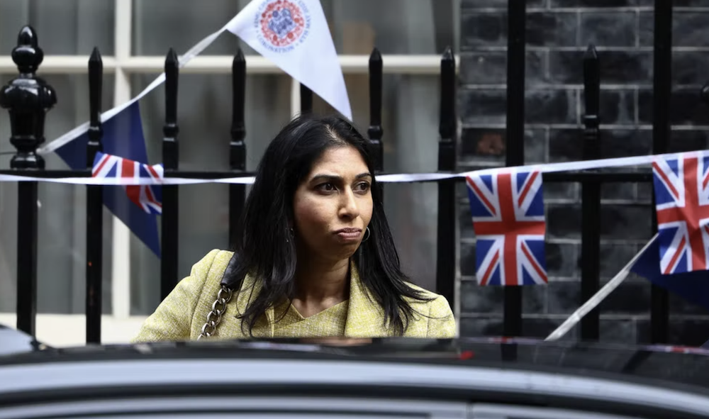 Suella Braverman said Brexit would allow the development of a high-skilled, high-wage economy “that is less dependent on low-skilled foreign labor.” (Reuters/File Photo)