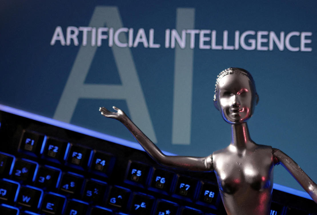 AI Artificial Intelligence words are seen in this illustration taken, May 4, 2023. (Reuters)