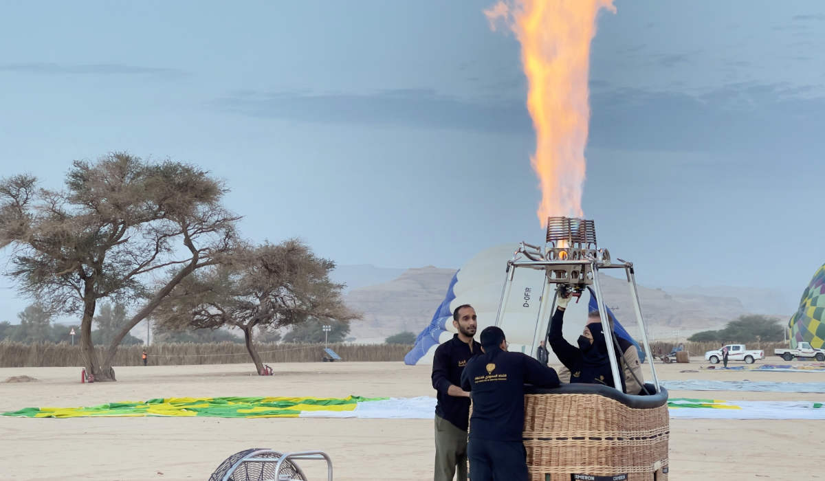 Hot-air balloon pilot Afrah Al-Harbi is inspiring young women to reach for the skies in their career and hobby. (Supplied)