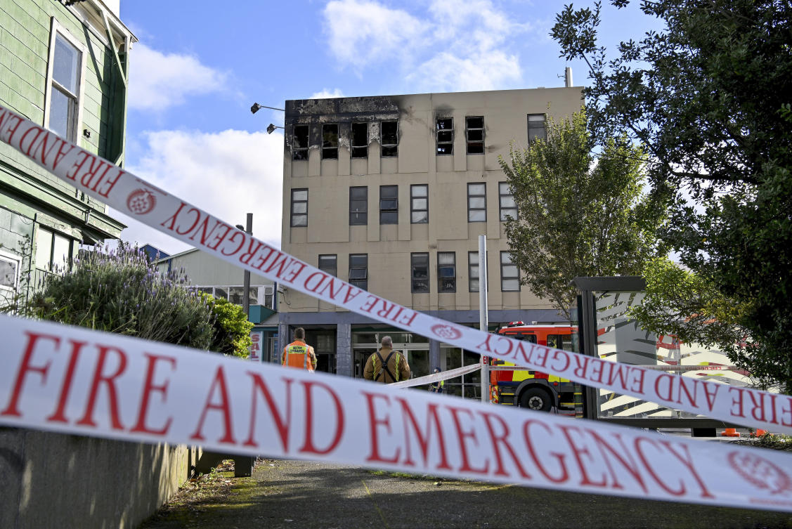 The Loafers Lodge fire in Wellington, New Zealand on May 16, 2023 killed several people. (AAP Image via AP)