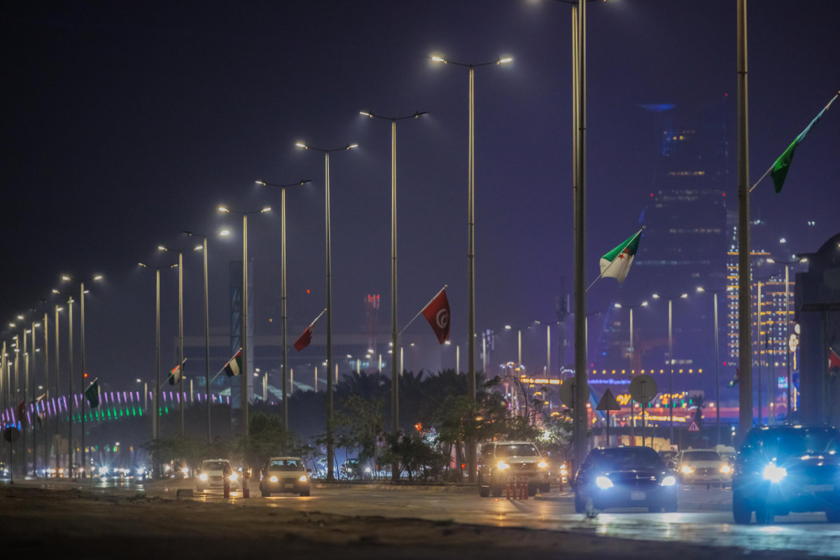 Arab flags fly across Jeddah for the summit. (AN photo by Abdullah Al-Faleh)