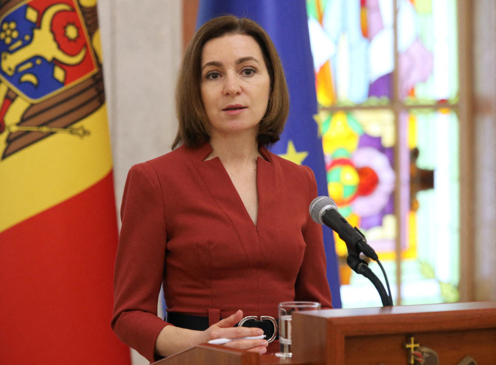 For President Maia Sandu, EU membership is the only guarantee against becoming Russia’s next target. (Reuters)