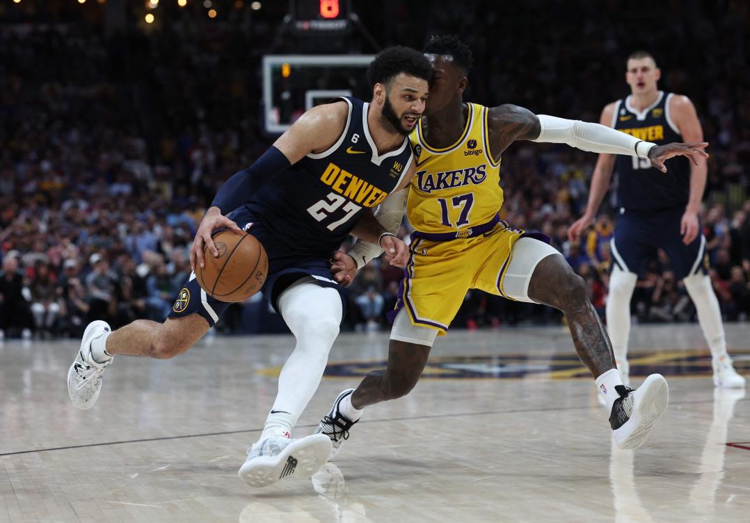The Denver Nuggets’ Jamal Murray Murray missed 12 of his 17 shots through three quarters but found his touch in the fourth, going 6 for 7. (Getty Images/AFP)