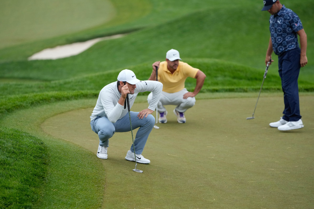 Scheffler, Hovland and Conners share lead at PGA Championship