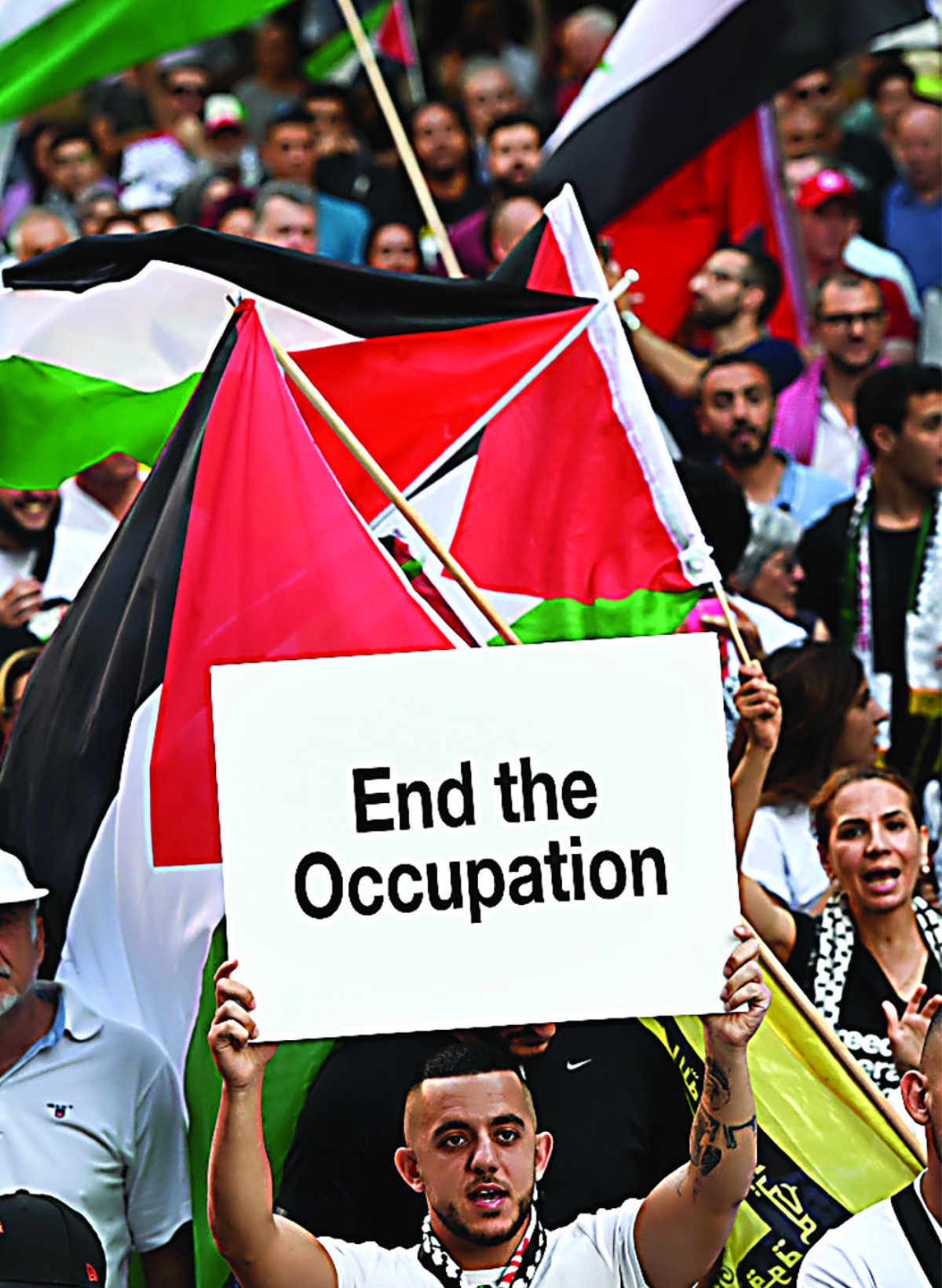 Pro-Palestinian protesters demonstrate in Sydney against the visit to Australia by Israel’s Prime Minister Benjamin Netanyahu in February 2017. Palestinians commemorate the anniversary of the Nakba on May 15 every year. (AFP file)