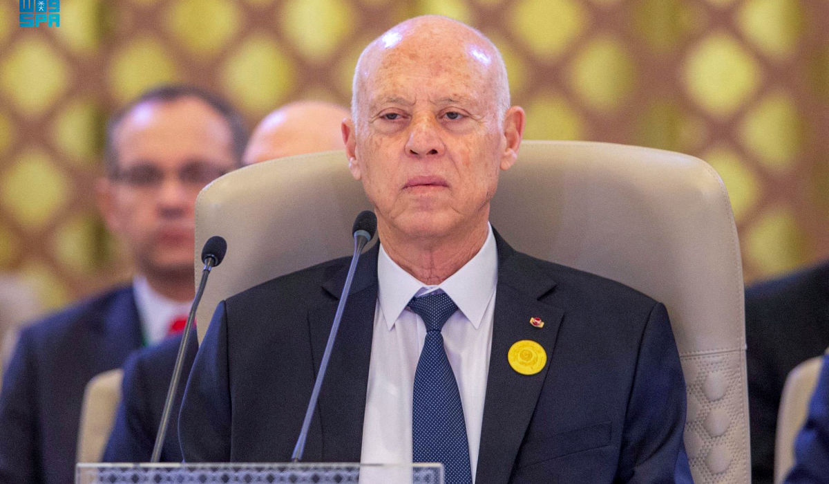 Tunisian President Kais Saied attending the Arab League Summit in Jeddah. (AFP via SPA)