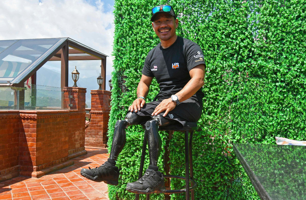 ‘No legs, no limits’: Gurkha amputee scales Everest