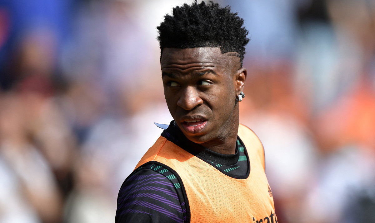 In a social media post, Vinicius Jr. called racist abuse “inhuman” and asked sponsors and broadcasters to hold LaLiga accountable. (Reuters)