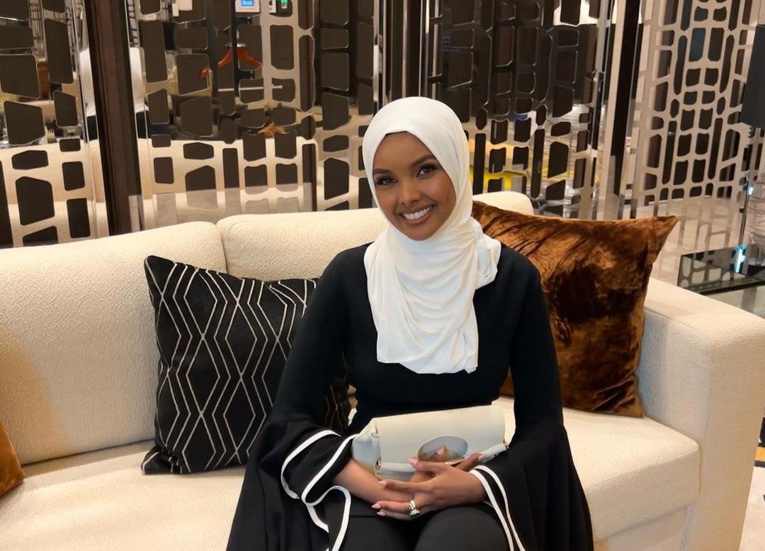 US Somali model Halima Aden strikes a pose in Riyadh