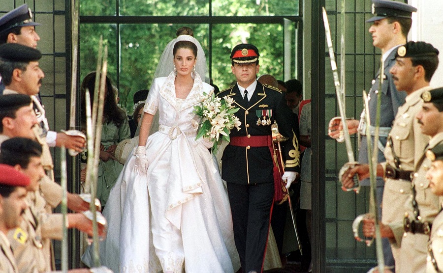 The couple’s wedding was held on June 10, 1993, in Amman. (Getty Images)