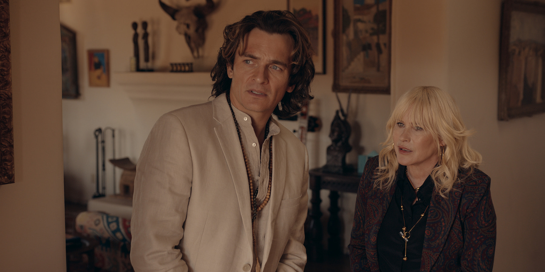 Rupert Friend and Patricia Arquette in 'High Desert.' (Supplied)