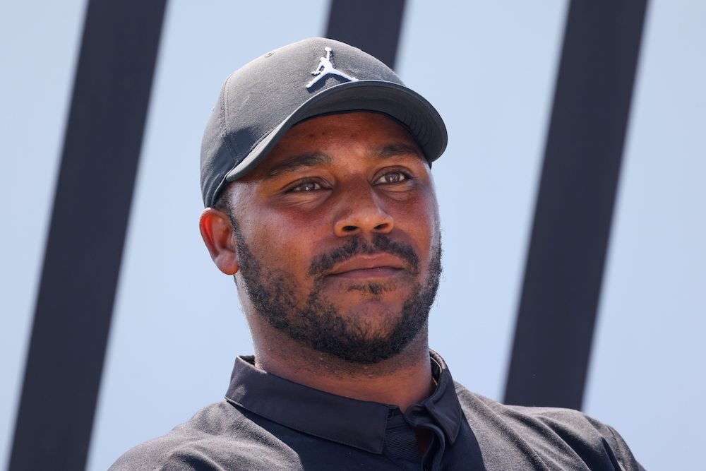 Harold Varner III of RangeGoats GC leads the individual competition at LIV Golf DC after round one.(Chris Trotman/LIV Golf)