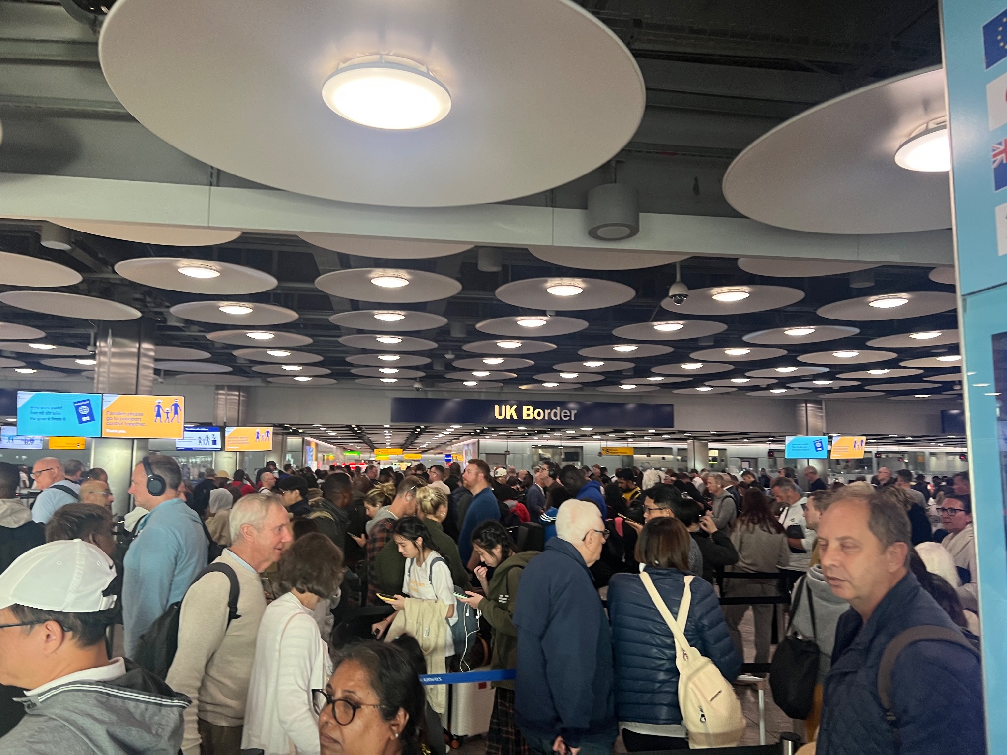 Heathrow, Britain's busiest airport, said it had deployed extra staff to manage the queues and was working with Border Force to help resolve the problem (Twitter)