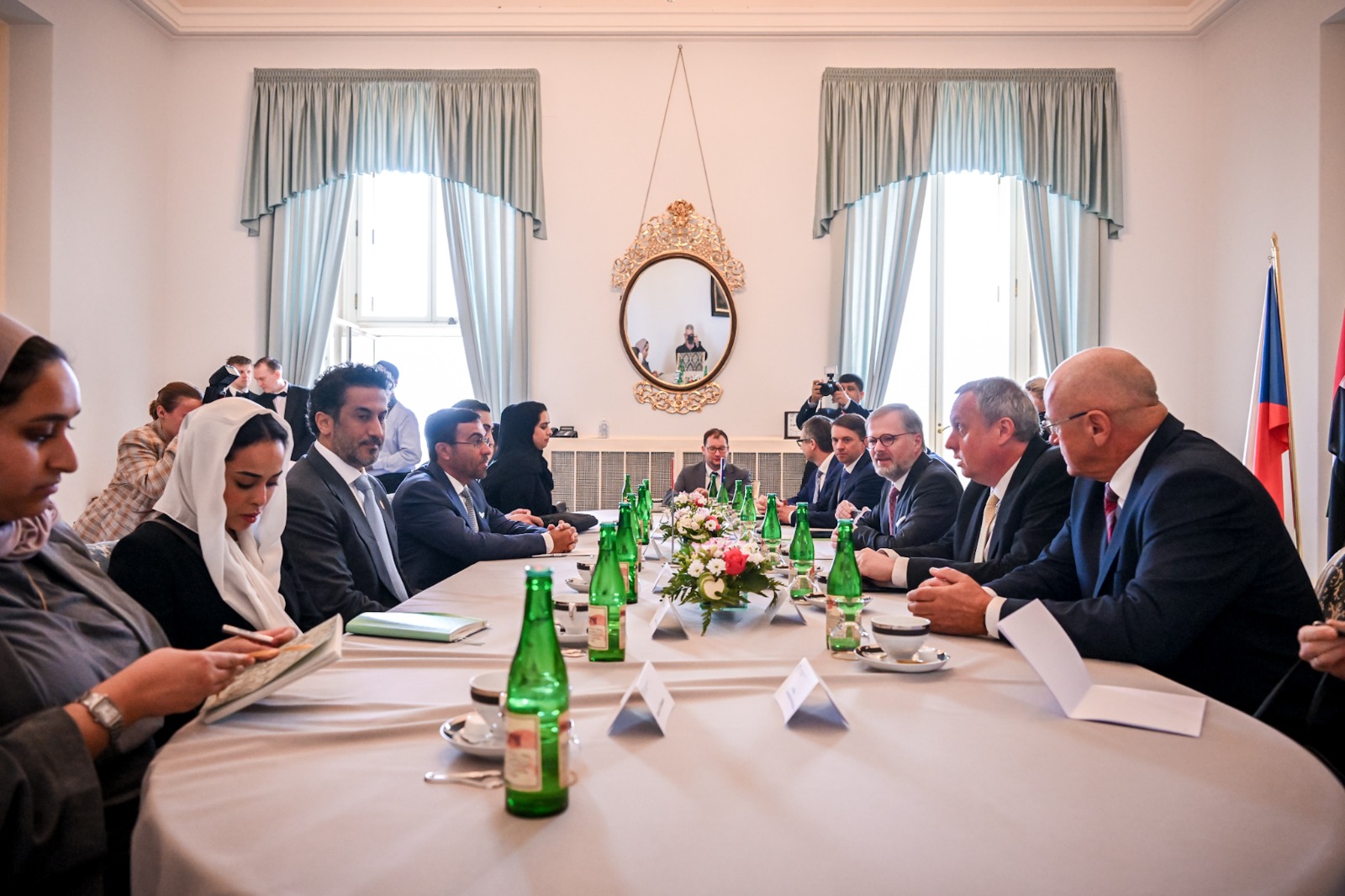 A high-level delegation from the UAE meet with Czech officials. (Twitter/@P_Fiala)