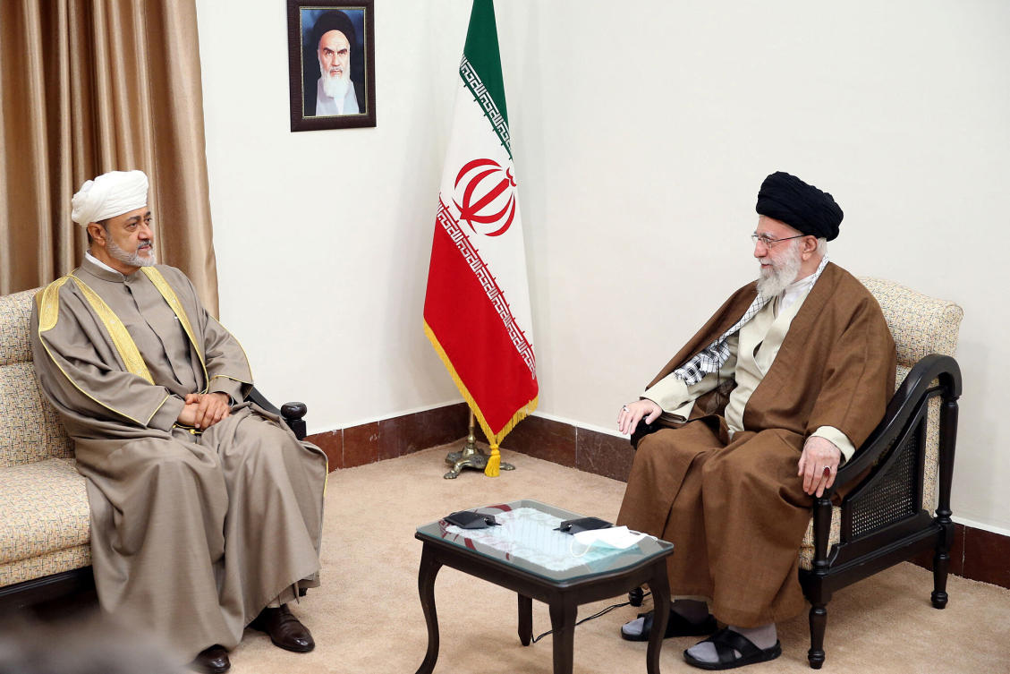 Iran's Supreme Leader Ayatollah Ali Khamenei meets with Oman's Sultan Haitham bin Tariq in Tehran. (Reuters)