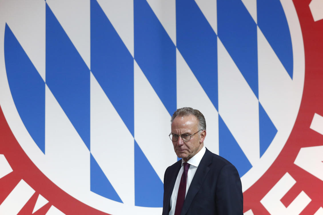 Karl-Heinz Rummenigge arrives for the annual general meeting of FC Bayern Munich soccer club in Munich on Nov. 30, 2018. (AP/File)