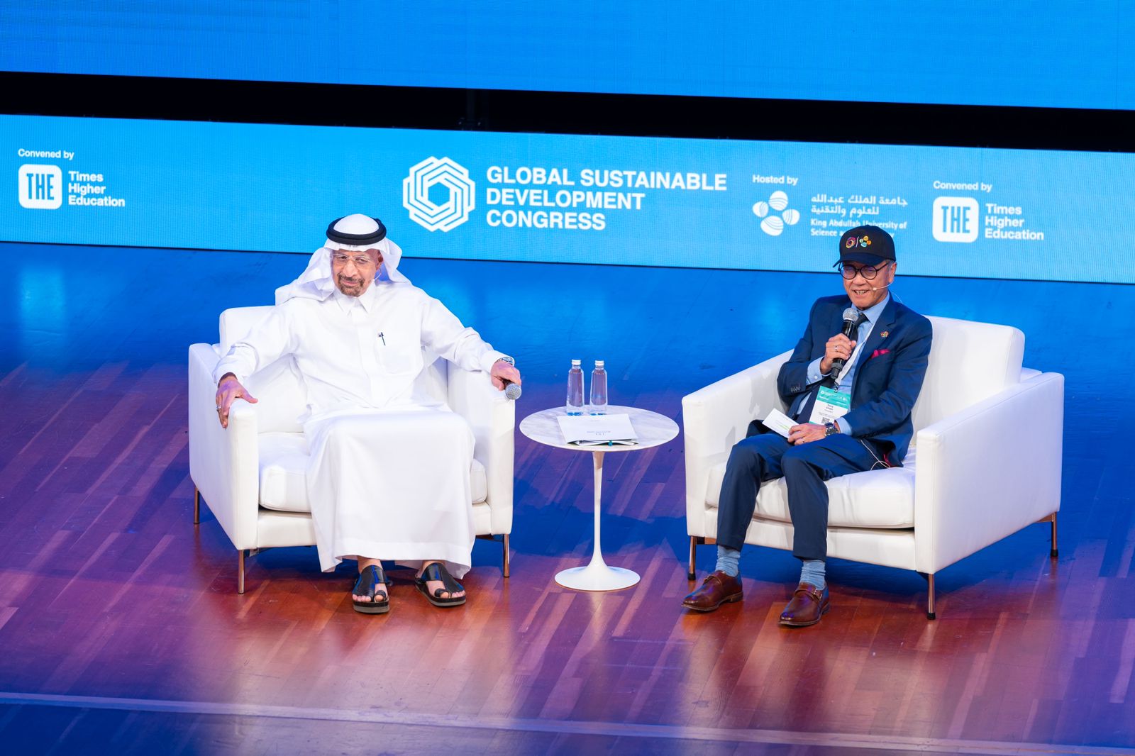 Saudi Minister of Investment Khalid Al-Falih at the Times Higher Education Global Sustainable Development Congress. (Twitter/@KAUST_News)