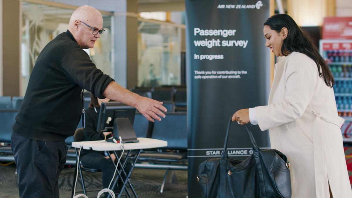 Air New Zealand asks passengers to weigh in before their flights