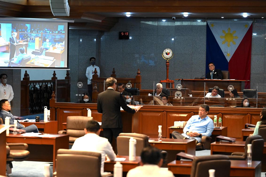 Above. Philippine lawmakers approve the creation of the $8.9 billion sovereign wealth fund during a plenary session on May 31, aimed at boosting economic growth and cutting poverty. (AFP)