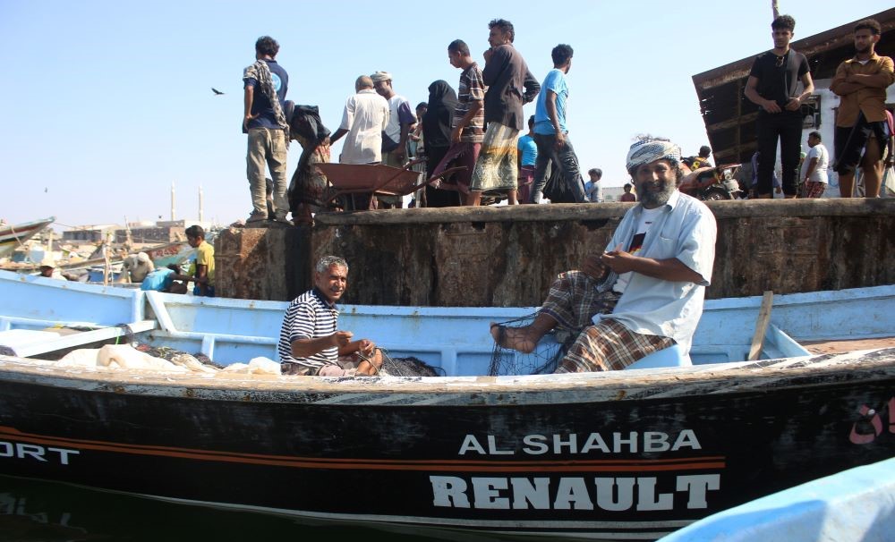 Fishermen at Hodeidah port, Yemen, Nov. 21, 2021. (Reuters)
