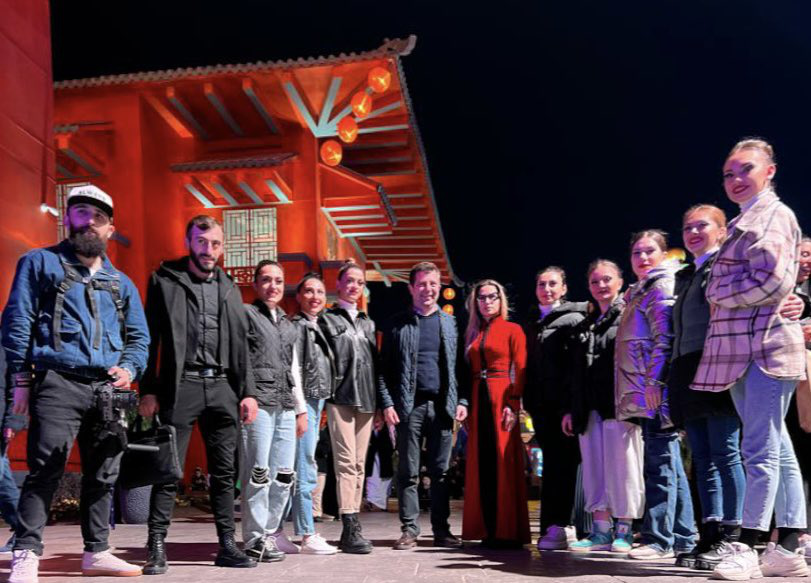 Ambassador Vakhtang Jaoshvili with Georgian artists during the Riyadh Season festival last January. (Twitter: @jao_1973)
