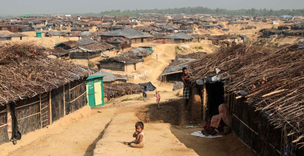 Rohingya refugees at Kutupalong camp in Ukhia, Cox’s Bazar, Bangladesh, Mar. 24, 2017. (Wikimedia Commons)