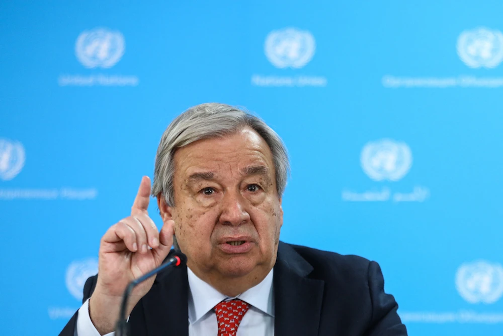 Speaking in the Kenyan capital Nairobi, Guterres said the conflict has resulted in death and destruction across the country and had a devastating effect on cities. (AFP)