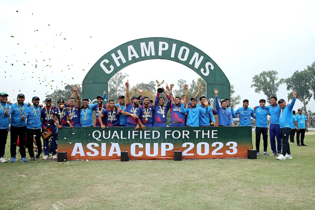 Nepal emerged victorious against the UAE at the Asia Premier Cup, to the delight of their fervent supporters. (asiancricket.org)