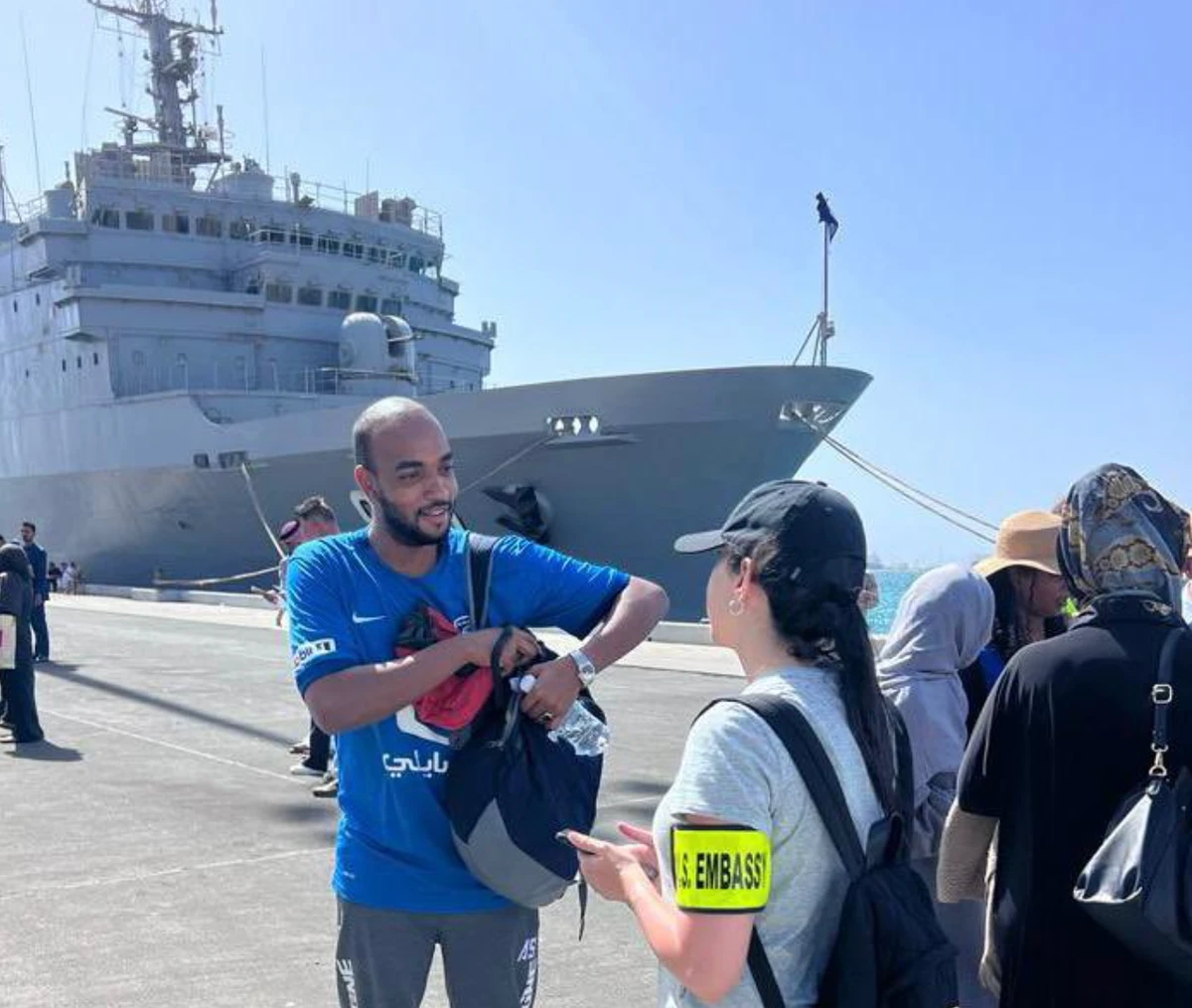 An American ship carrying over 200 evacuees from Sudan has arrived in Jeddah, Al Ekhbariya reported on Thursday. (File/@USAinJeddah)