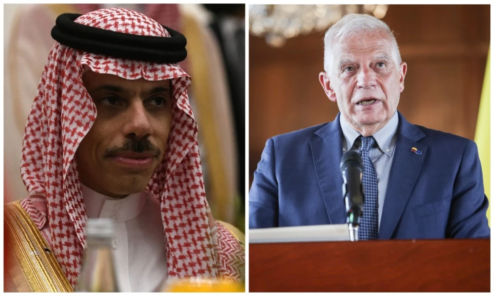 Saudi Arabia’s Foreign Minister Prince Faisal bin Farhan received a telephone call from the EU’s Josep Borrell on Monday. (File/AFP)