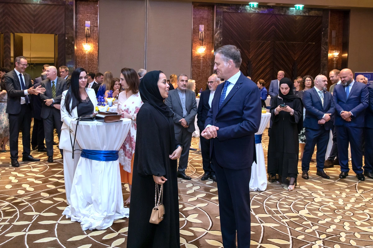 The Europe Day diplomatic reception at the Park Hyatt Abu Dhabi Hotel. (WAM)