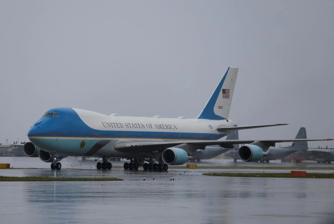 US President Joe Biden landed in Japan Thursday to attend the G7 summit in Hiroshima, skipping previously planned stops in Papua New Guinea and Australia. (Reuters)