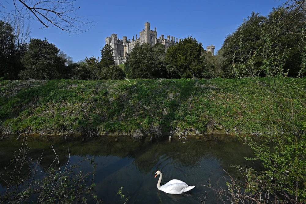 Above, Arundel Castle in West Sussex, England where in 1897 the first recorded match took place on a newly completed cricket ground. (AFP file photo)