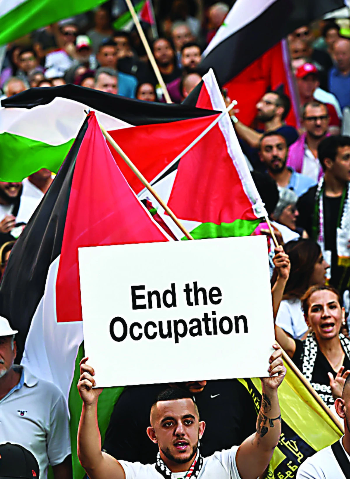 Pro-Palestinian protesters demonstrate in Sydney against the visit to Australia by Israel’s Prime Minister Benjamin Netanyahu in February 2017. Palestinians commemorate the anniversary of the Nakba on May 15 every year. (AFP file)