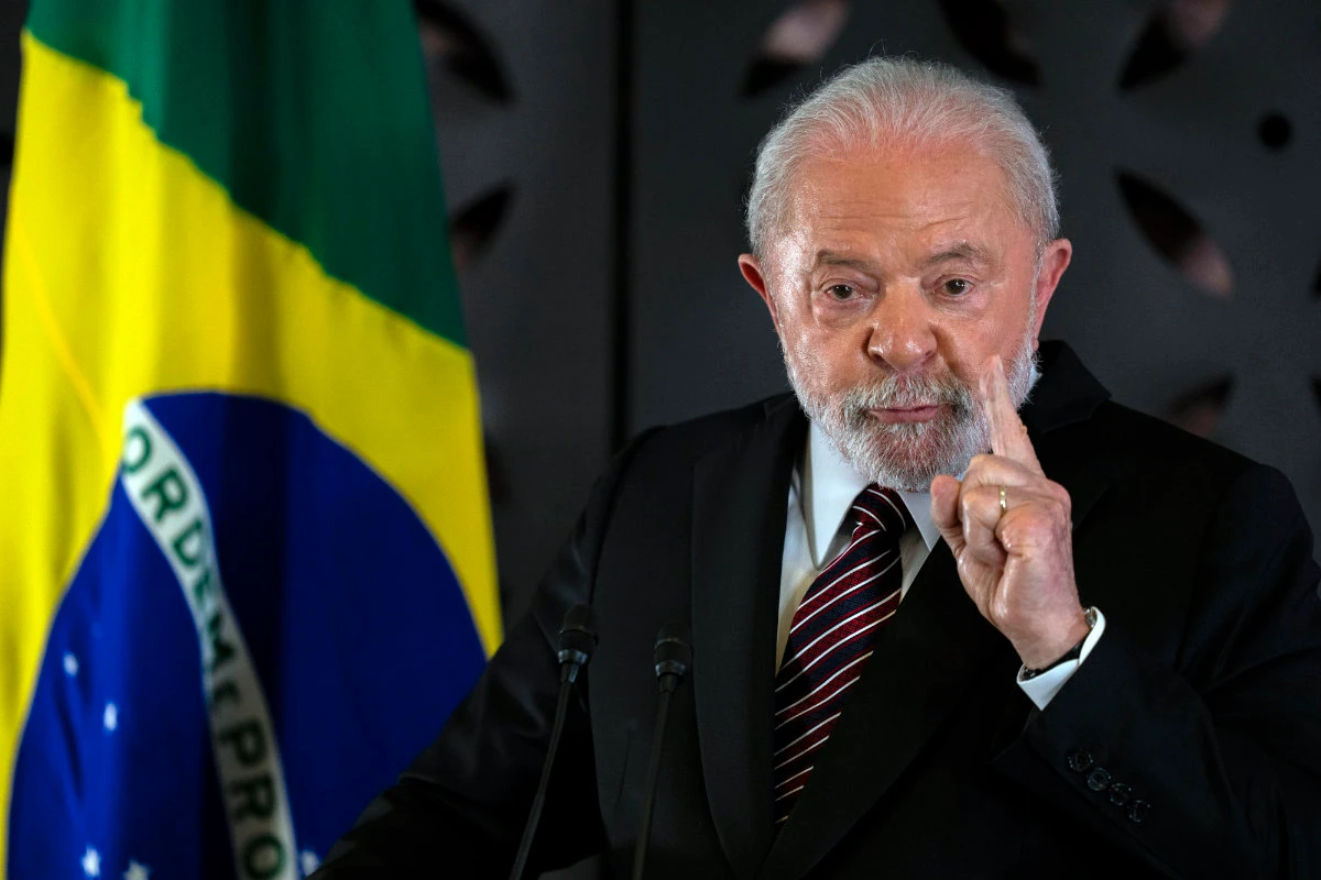 Brazilian President Luiz Inacio Lula da Silva speaks during a news conference after attending the Group of Seven nations' summit in Hiroshima, Japan, on May 21, 2023. (AP)