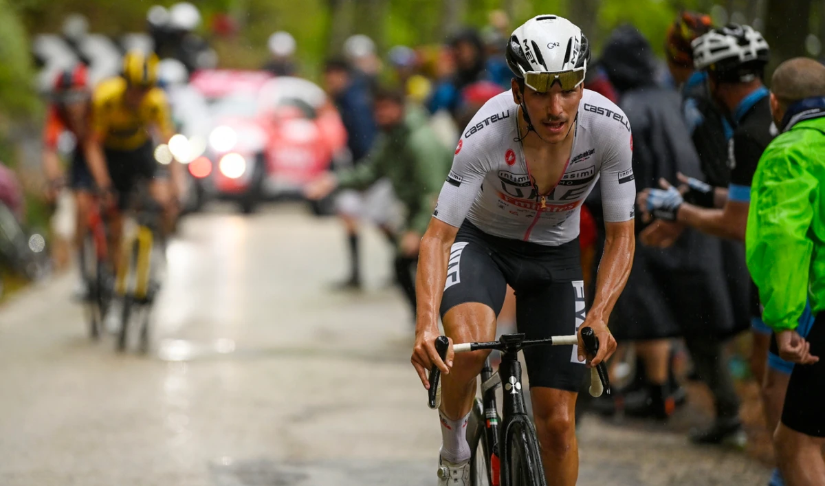 Portugal’s Joao Almeida pedals on his way to victory in the 16th stage of the Giro D’Italia tour of Italy cycling race from Sabbio Chiese to Monte Bondone, Tuesday. (AP)