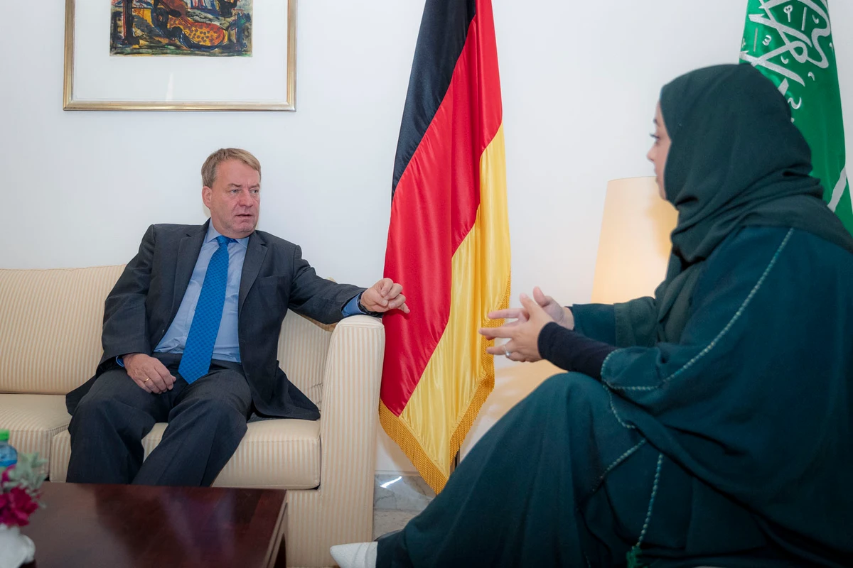 German Ambassador to Kingdom Dieter Lamle discusses Saudi-German cooperation strongholds in energy. (Photo Ali Mohammad Aldhahri)
