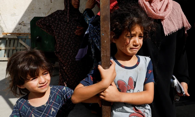 Palestinian children react, as another round of violence intensifies mental health crisis for Gaza children. (File/Reuters)