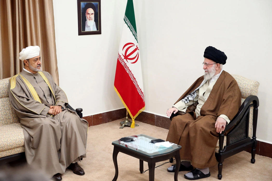 Iran's Supreme Leader Ayatollah Ali Khamenei meets with Oman's Sultan Haitham bin Tariq in Tehran. (Reuters)