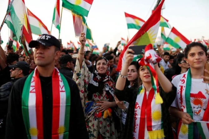 Kurds celebrate to show their support for the September 25th independence referendum in Irbil, Iraq on Sep. 22, 2017. (Reuters/File)