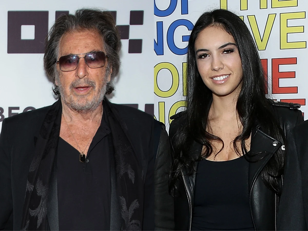 83-year-old Hollywood actor Al Pacino and his 29-year-old girlfriend Noor Alfallah. (File/AFP)