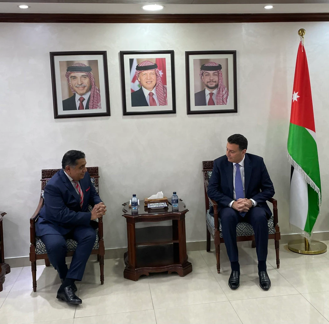 Ahmed Safadi, Jordan’s lower house speaker, on Wednesday met Tariq Ahmad, UK’s minister of state for the MENA, South Asia, and the UN. (Twitter: @tariqahmadbt)