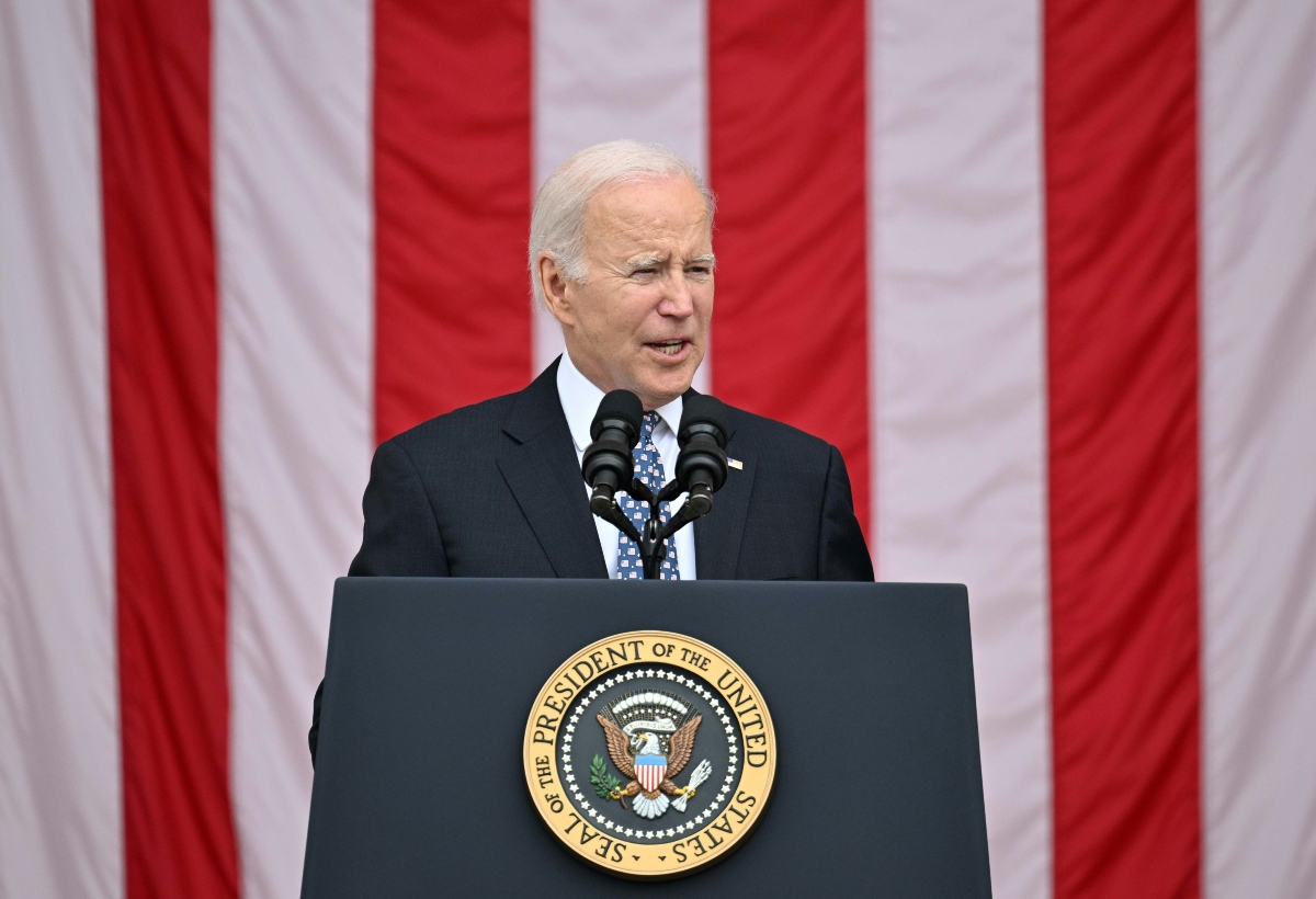 Biden laid the groundwork for the penalties when he issued an executive order that expanded US authorities to respond to the violence and help bring an end to the conflict. (AFP)