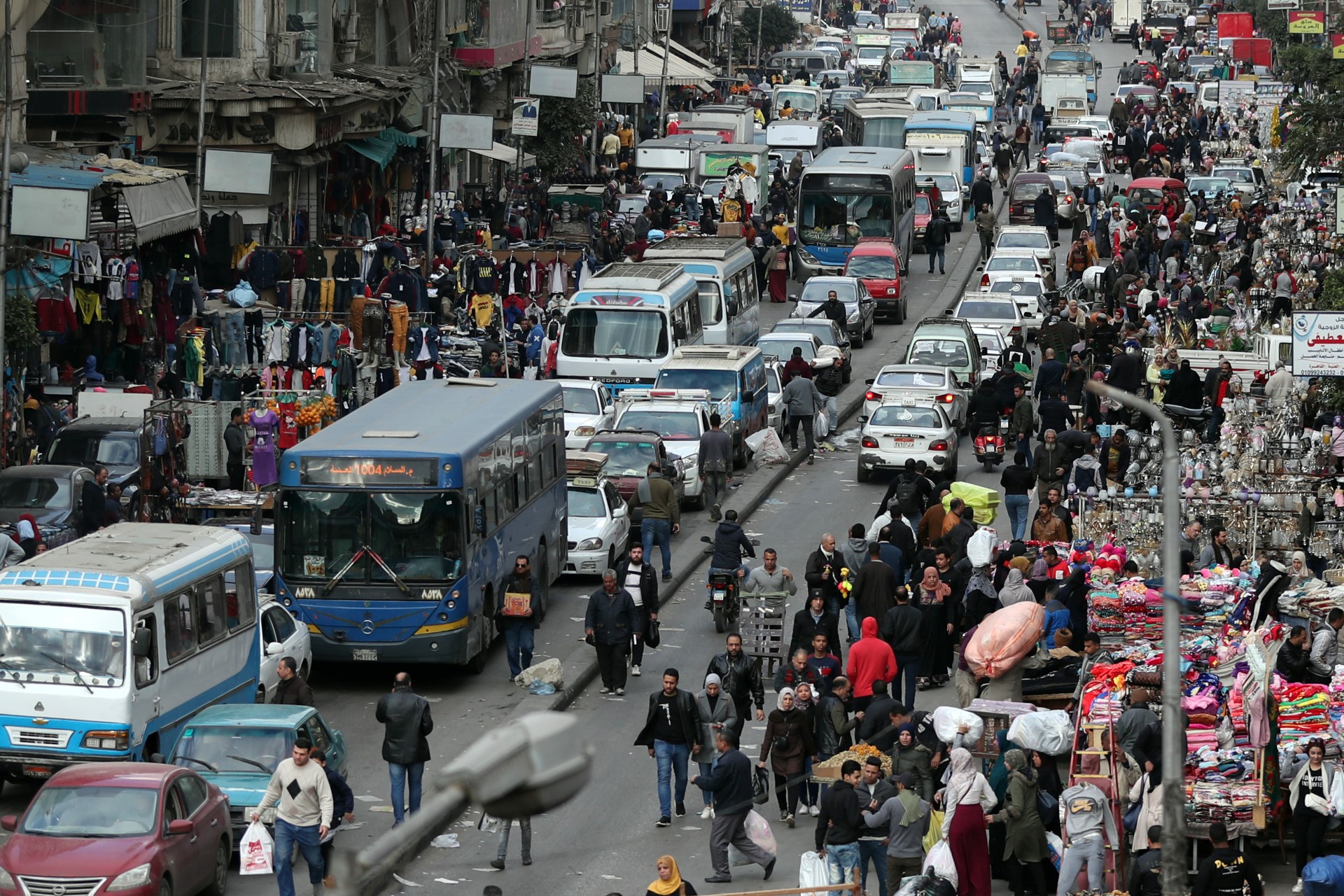 Egypt's population has reached 105 million, highlighting the threat of overpopulation in a poverty-stricken country where many live in crowded megacities (AFP)