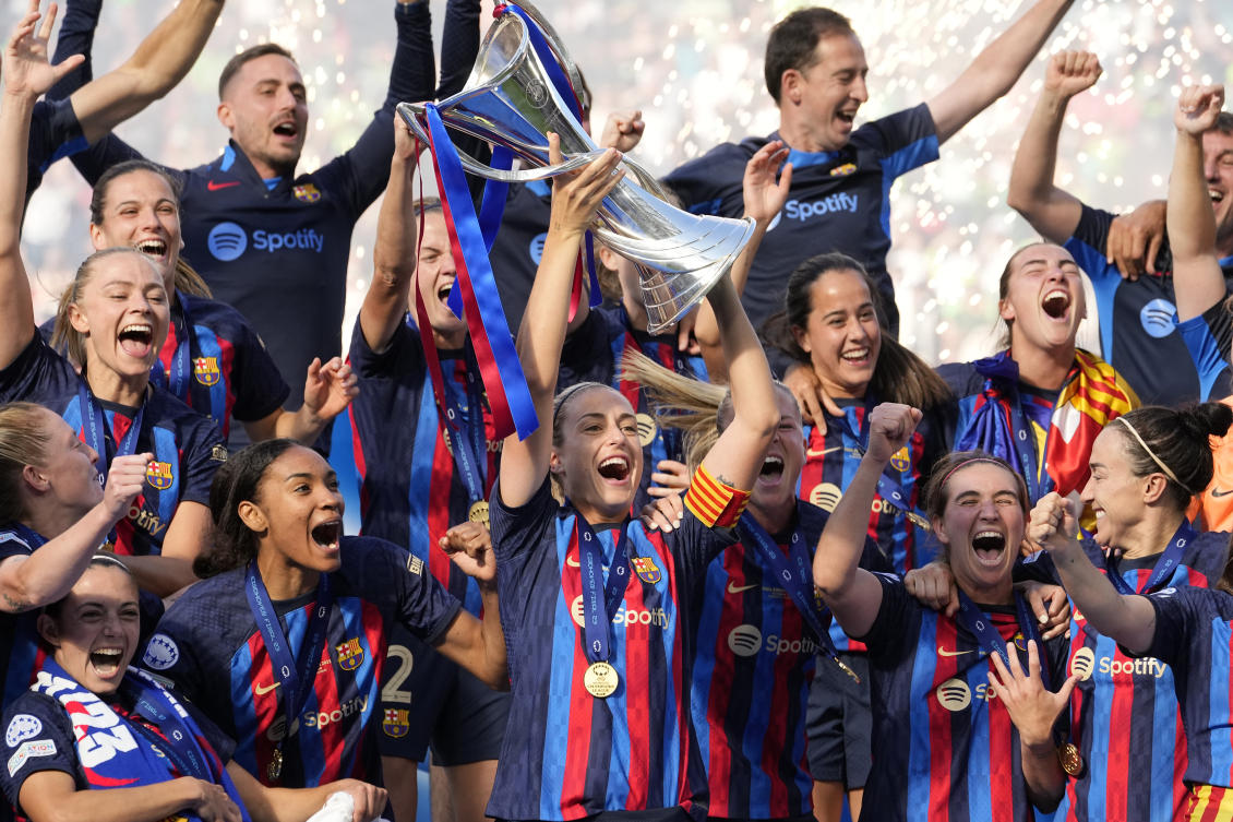 Barcelona win Women’s Champions League with stunning comeback against Wolfsburg