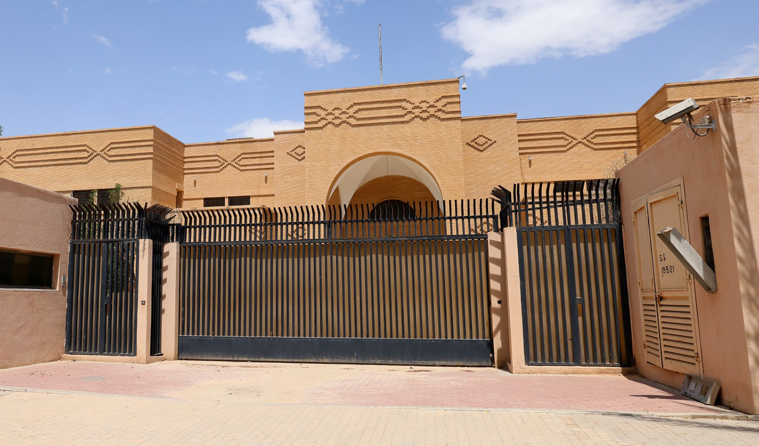 A picture shows the closed Iranian embassy in the diplomatic quarter of the Saudi capital Riyadh, on April 11, 2023. (AFP)