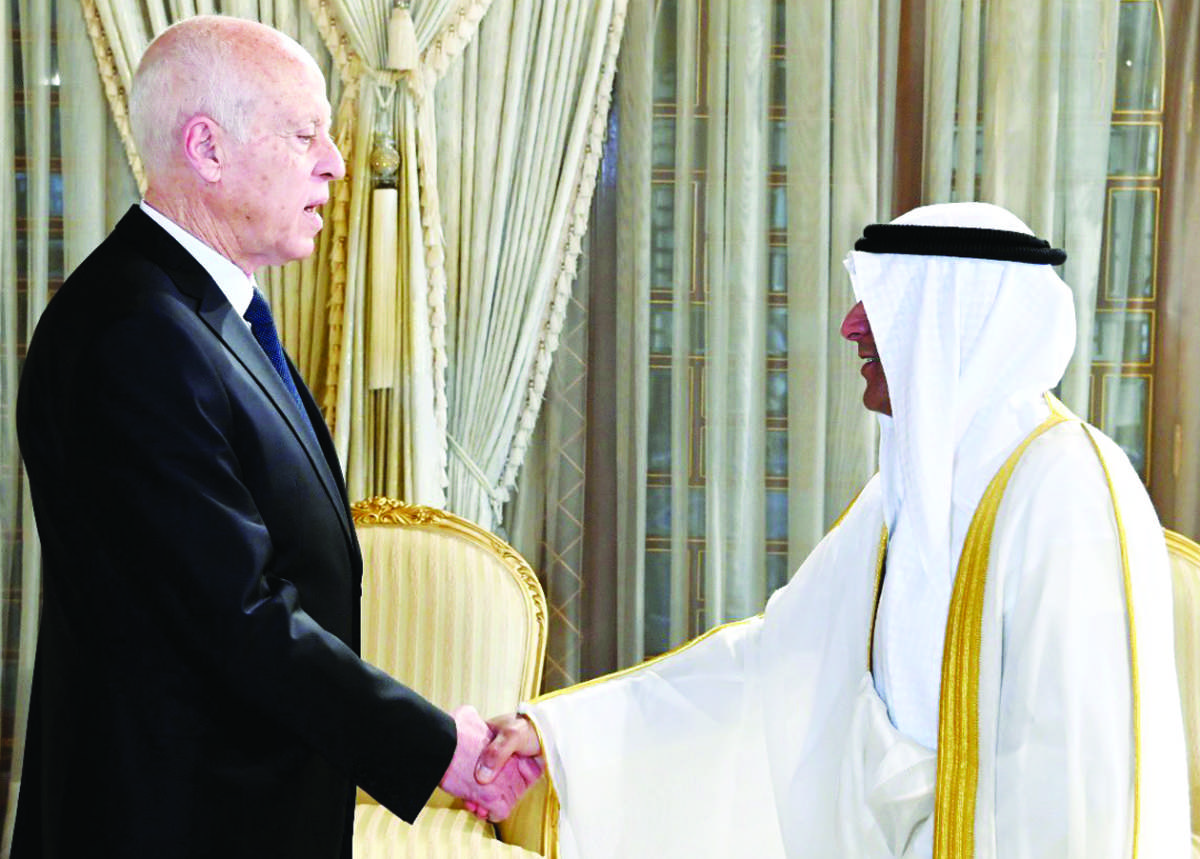 Jasem Albudaiwi meets President Kais Saied in Tunis. (Supplied)