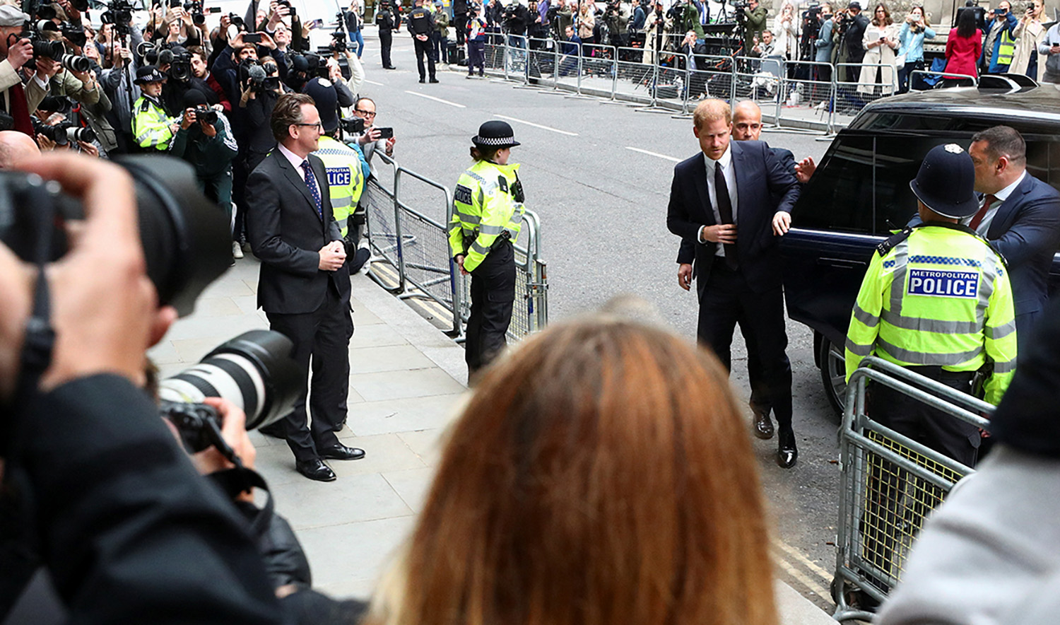 Britain's Prince Harry, Duke of Sussex arrives at the Rolls Building of the High Court in London, Britain June 6, 2023. (REUTERS)